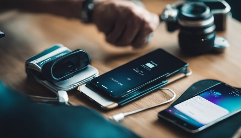 Futuristic devices on a desk