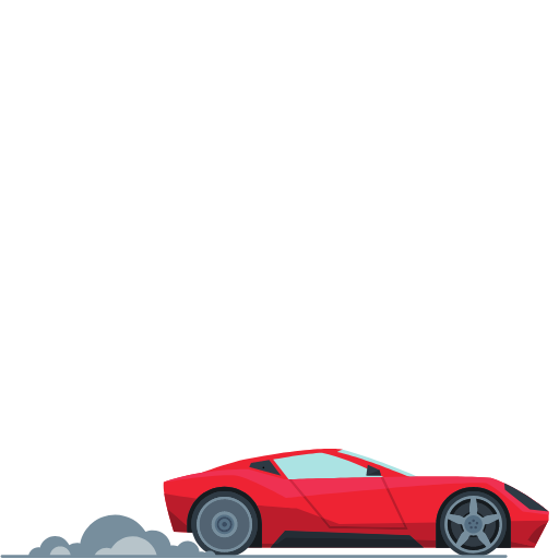 Graphic of a red racing car